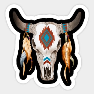 Boho Skull shirt Sticker